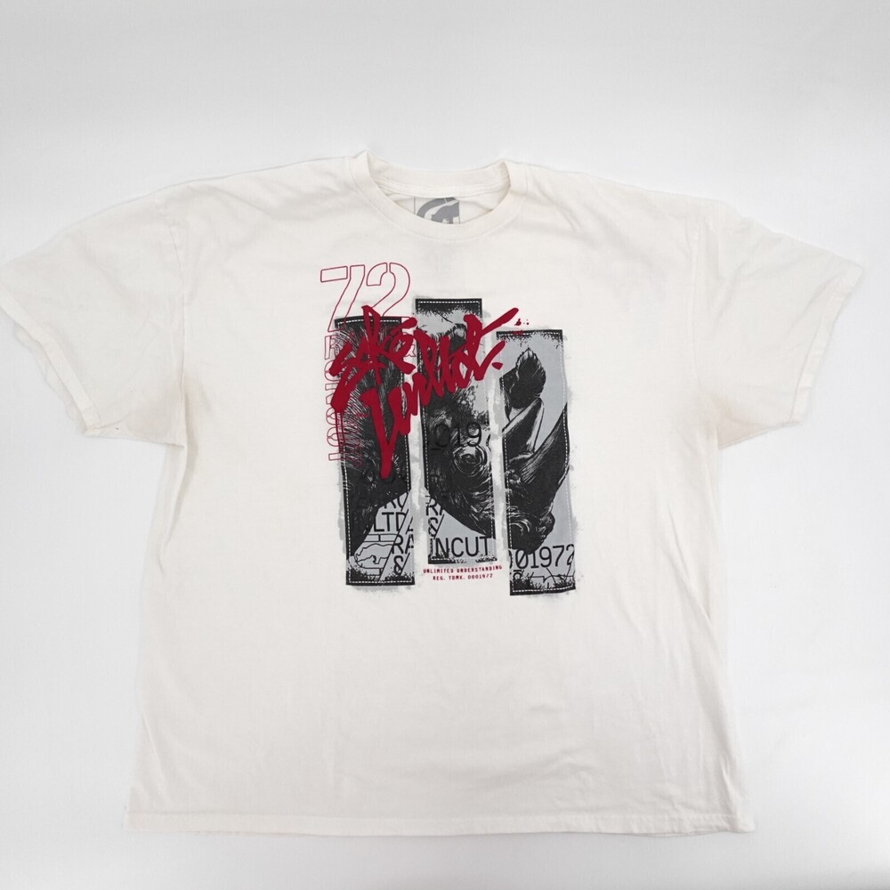 Ecko Unlimited Shirt Mens 2XL XXL White Graphic Retro T-Shirt Tee Classic